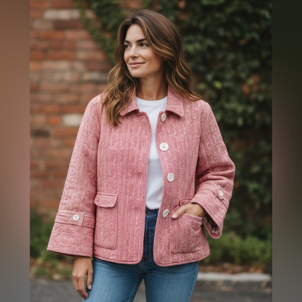 Reversible Quilted 3/4 Sleeve Boho Jacket/Blazer